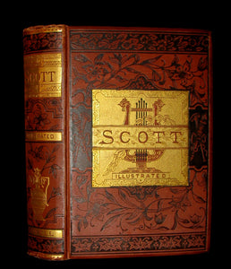 1880 Rare Book ~  The Poetical Works of Sir Walter Scott Illustrated.