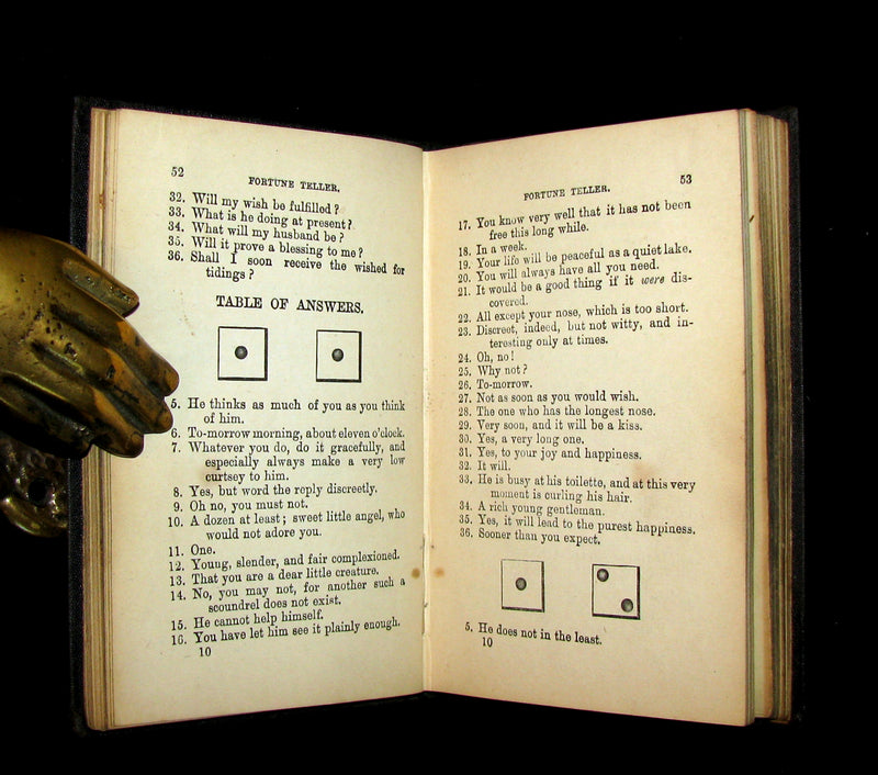 1870 Scarce Book - Fortune-Telling by Cards and Fortune-Telling Dream-Book.