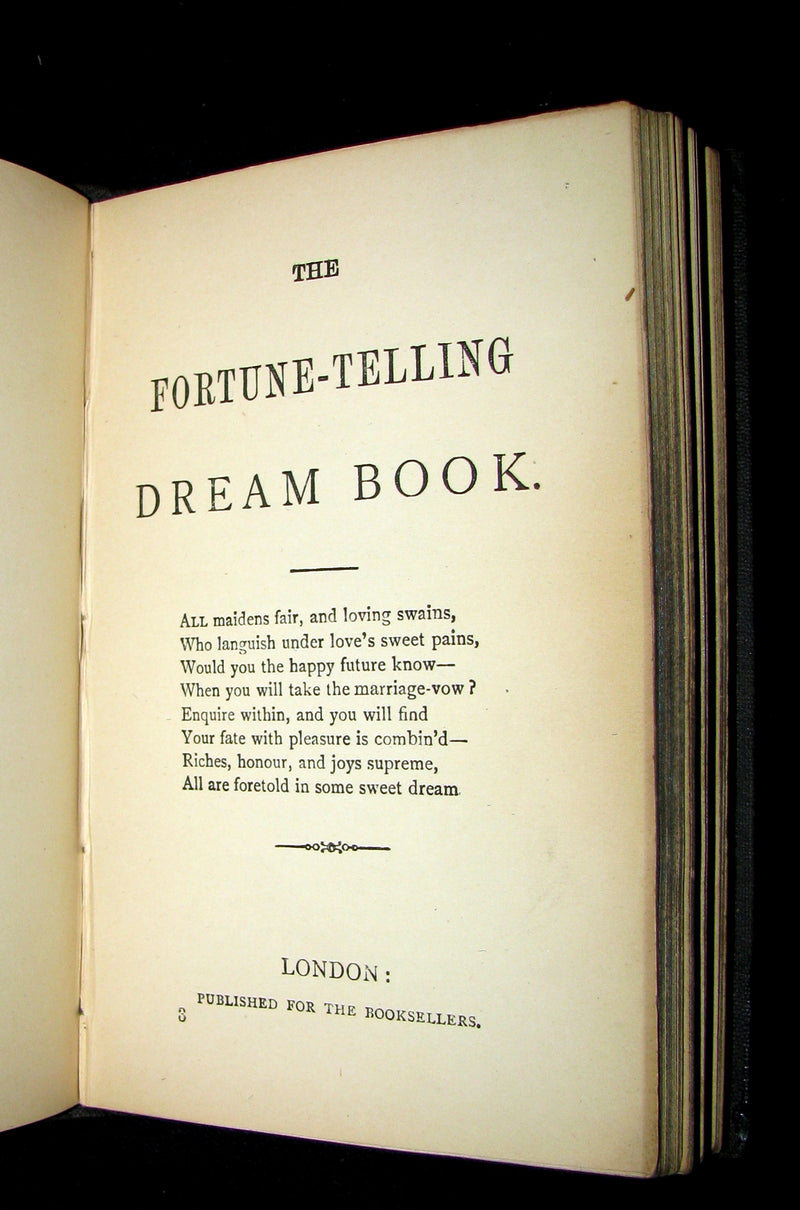 1870 Scarce Book - Fortune-Telling by Cards and Fortune-Telling Dream-Book.