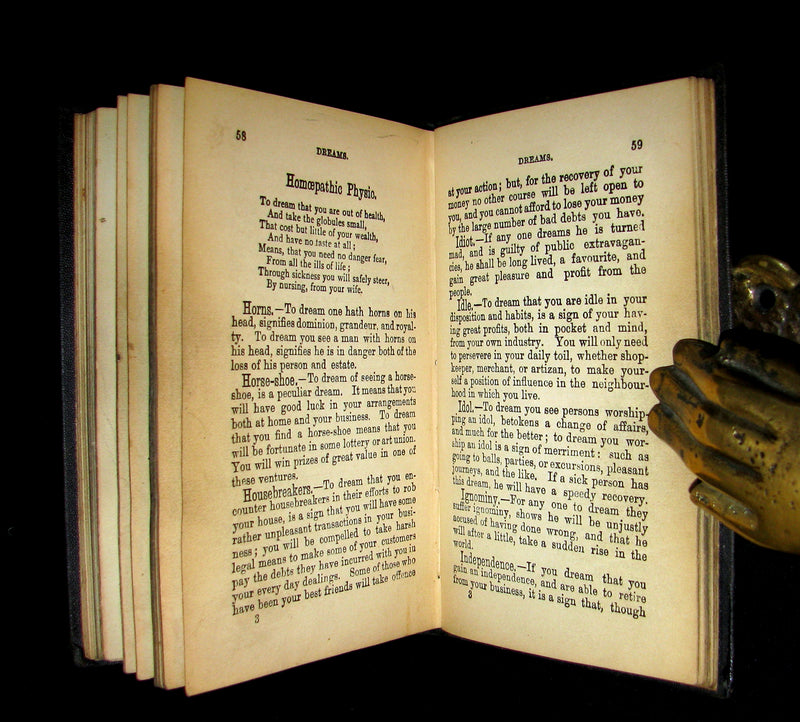 1870 Scarce Book - Fortune-Telling by Cards and Fortune-Telling Dream-Book.