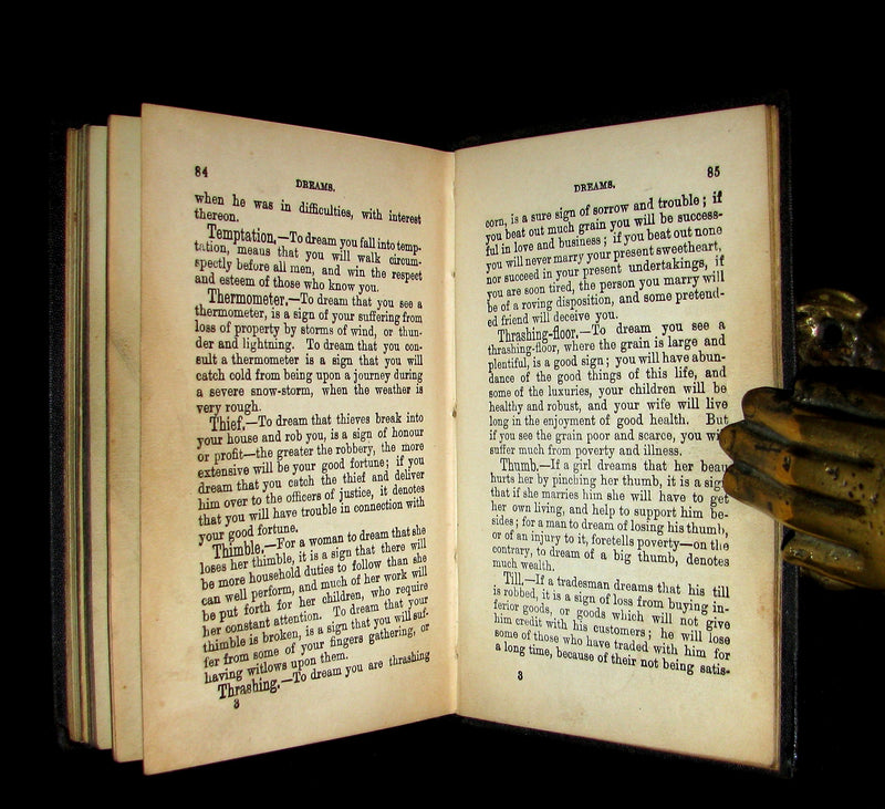 1870 Scarce Book - Fortune-Telling by Cards and Fortune-Telling Dream-Book.