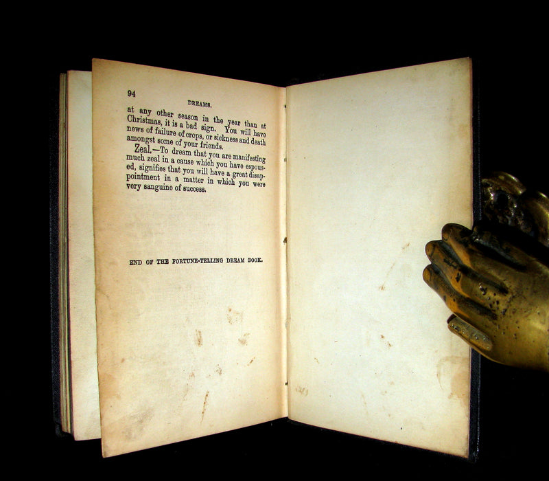 1870 Scarce Book - Fortune-Telling by Cards and Fortune-Telling Dream-Book.