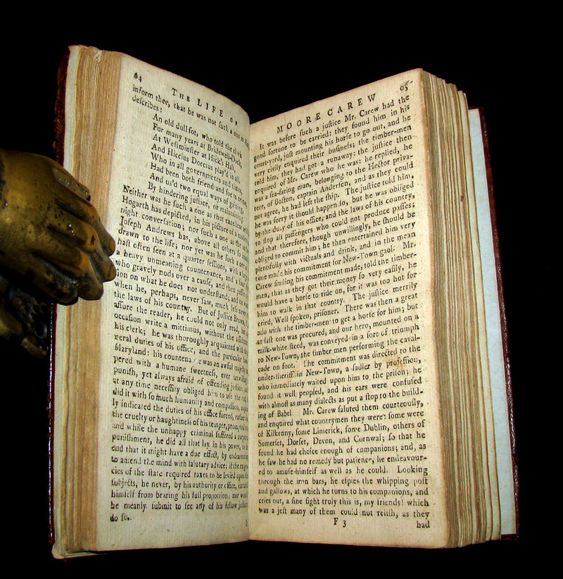 1788 Scarce Book - Life And Adventures Of Bampfylde-Moore Carew, Gypsies, America, Cant Language.
