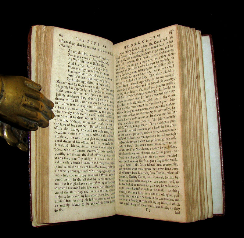 1788 Scarce Book - Life And Adventures Of Bampfylde-Moore Carew, Gypsies, America, Cant Language.