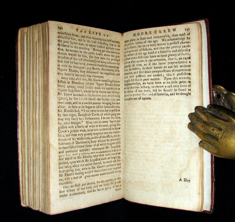 1788 Scarce Book - Life And Adventures Of Bampfylde-Moore Carew, Gypsies, America, Cant Language.