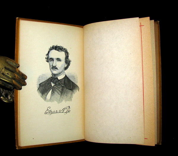 1882 Rare Victorian Book - Poems by Edgar Allan POE with Memoir (The Raven, Lenore, Ulalume, ...)