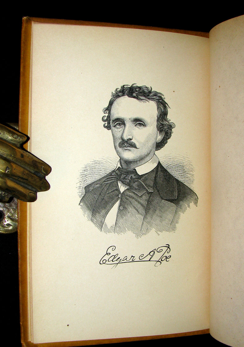 1882 Rare Victorian Book - Poems by Edgar Allan POE with Memoir (The Raven, Lenore, Ulalume, ...)