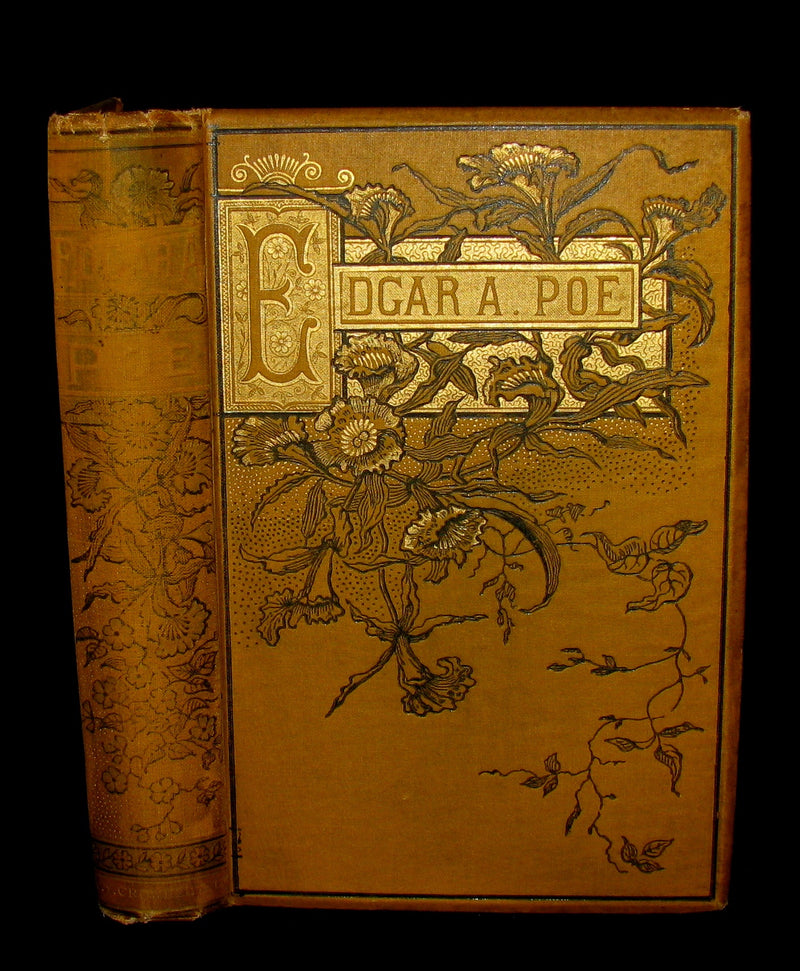 1882 Rare Victorian Book - Poems by Edgar Allan POE with Memoir (The Raven, Lenore, Ulalume, ...)