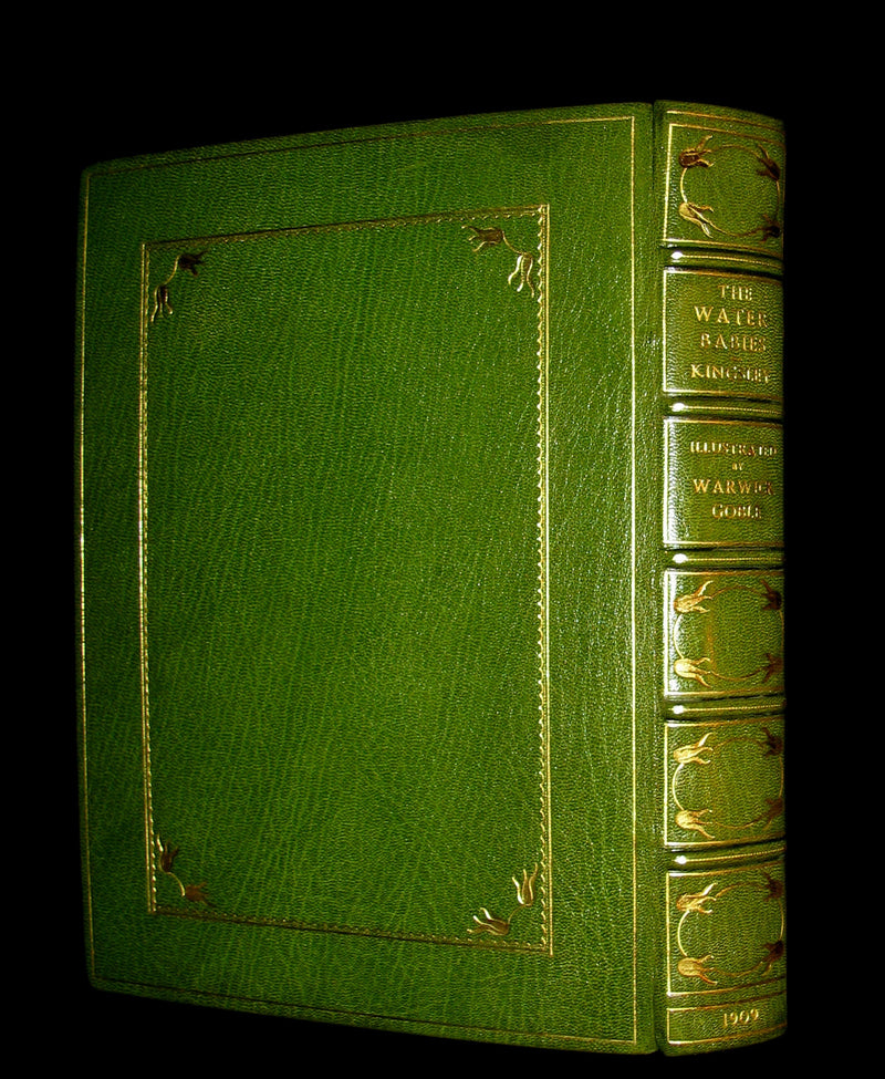 1909 Bayntun-Riviere Binding - Water-Babies Fairy Tale for a Land-Baby Illustrated by Warwick Goble. 1stED.