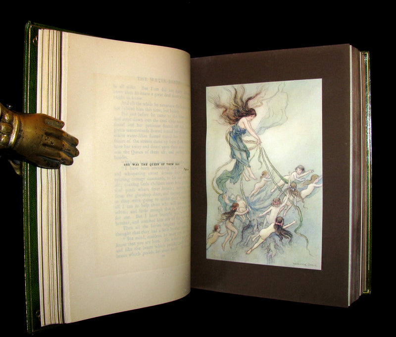 1909 Bayntun-Riviere Binding - Water-Babies Fairy Tale for a Land-Baby Illustrated by Warwick Goble. 1stED.