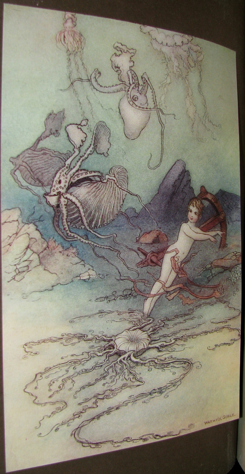 1909 Bayntun-Riviere Binding - Water-Babies Fairy Tale for a Land-Baby Illustrated by Warwick Goble. 1stED.