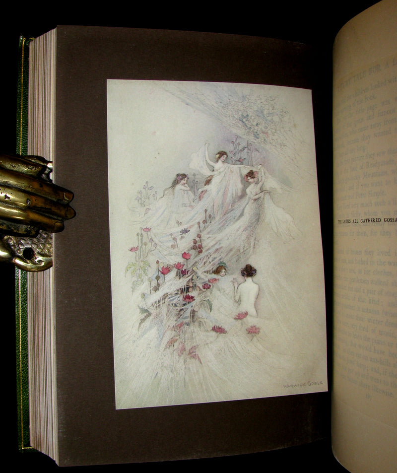 1909 Bayntun-Riviere Binding - Water-Babies Fairy Tale for a Land-Baby Illustrated by Warwick Goble. 1stED.