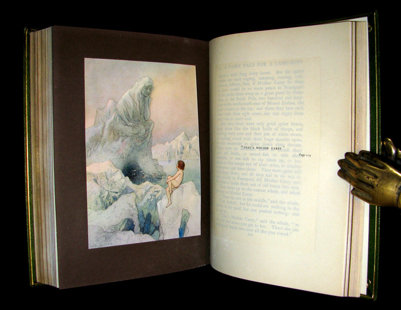 1909 Bayntun-Riviere Binding - Water-Babies Fairy Tale for a Land-Baby Illustrated by Warwick Goble. 1stED.