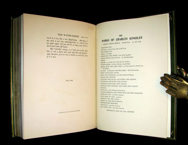 1909 Bayntun-Riviere Binding - Water-Babies Fairy Tale for a Land-Baby Illustrated by Warwick Goble. 1stED.