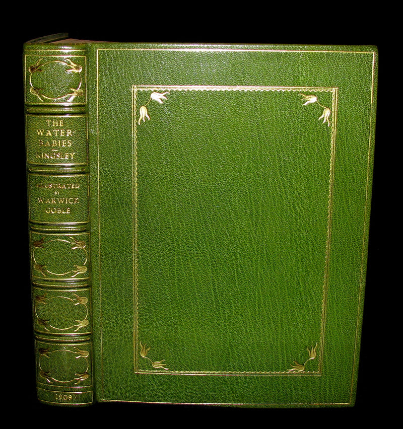1909 Bayntun-Riviere Binding - Water-Babies Fairy Tale for a Land-Baby Illustrated by Warwick Goble. 1stED.
