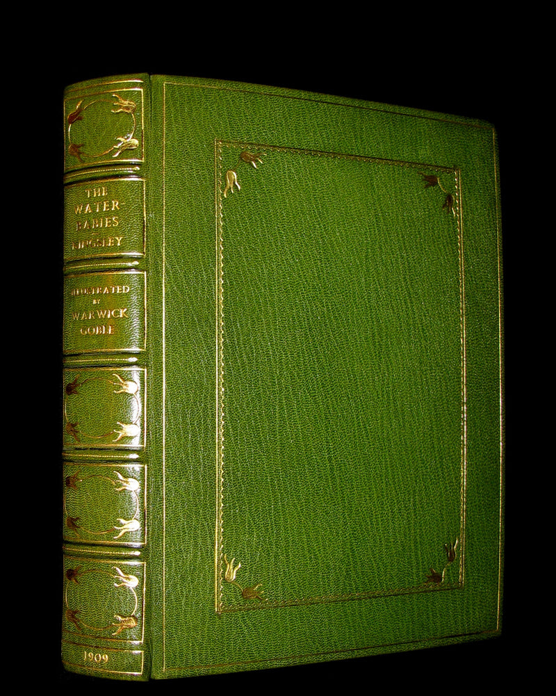 1909 Bayntun-Riviere Binding - Water-Babies Fairy Tale for a Land-Baby Illustrated by Warwick Goble. 1stED.