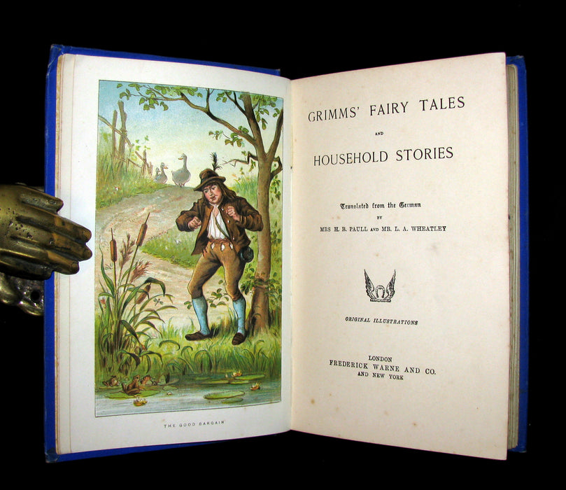 1890 Rare Victorian Book -  Brothers Grimm's FAIRY TALES illustrated.