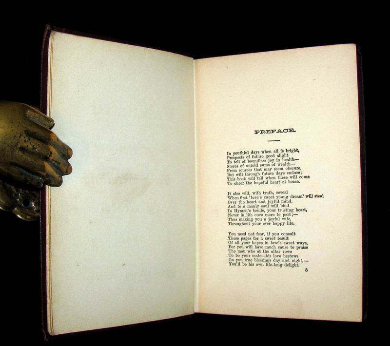 1880 Scarce Book - Up-to-Date PALMISTRY / Chiromancy, Physiognomy & Fortune-Telling by Noses.
