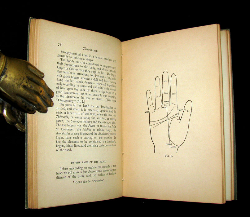 1890 Scarce PALMISTRY Book - The Language of the Hand -The Art of Reading the Hand by Henry Frith.