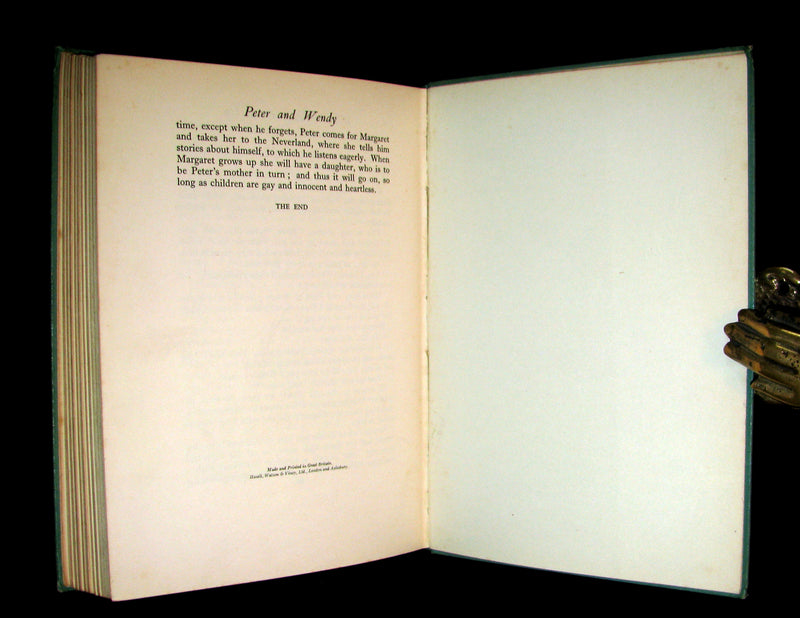 1935 Scarce Book  - Peter Pan - Peter and Wendy by J.M. Barrie Illustrated by F.D. Bedford.