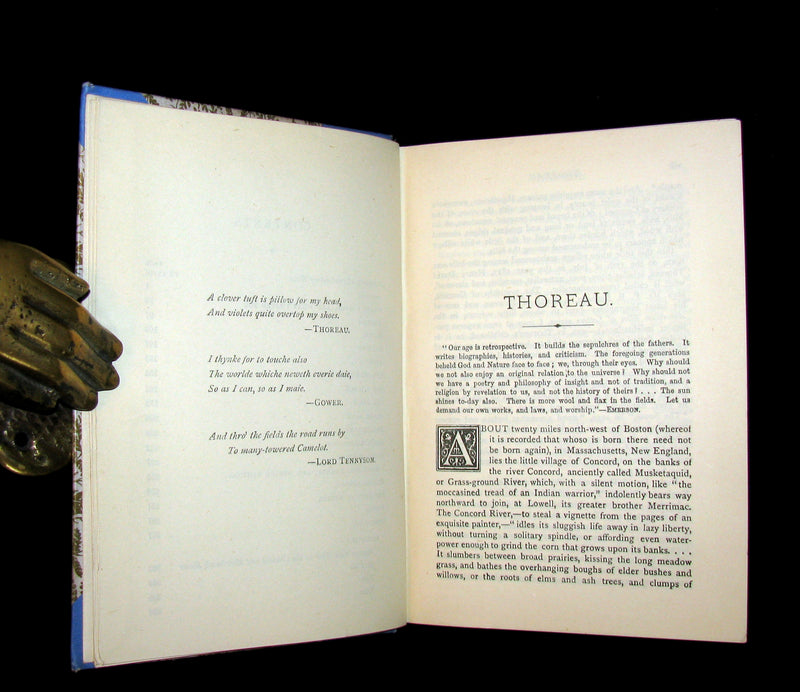 1888 Scarce Victorian Book - WALDEN by Henry David Thoreau.