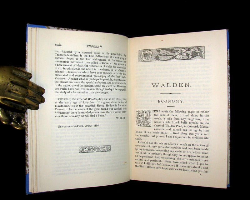 1888 Scarce Victorian Book - WALDEN by Henry David Thoreau.