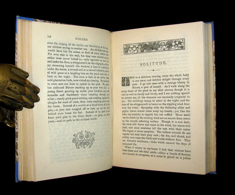 1888 Scarce Victorian Book - WALDEN by Henry David Thoreau.