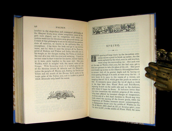 1888 Scarce Victorian Book - WALDEN by Henry David Thoreau.