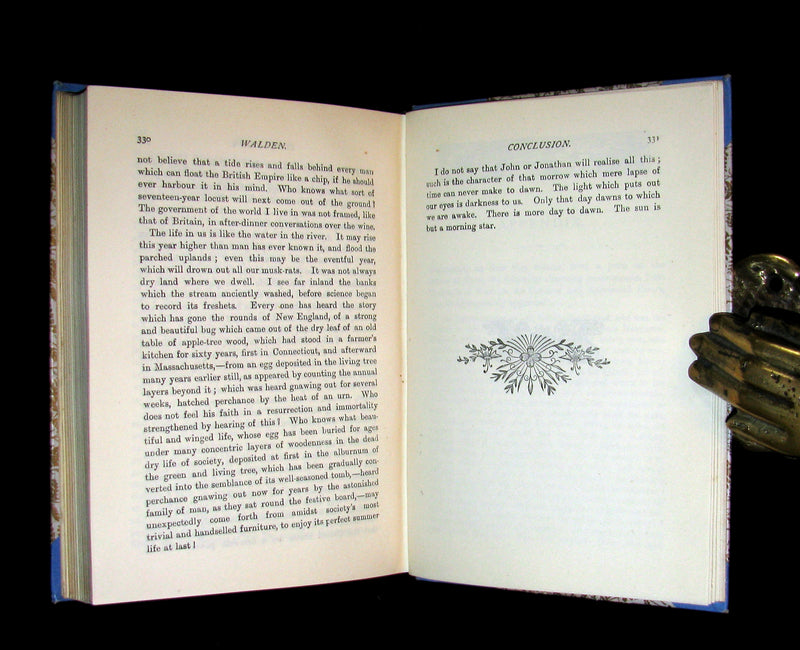 1888 Scarce Victorian Book - WALDEN by Henry David Thoreau.