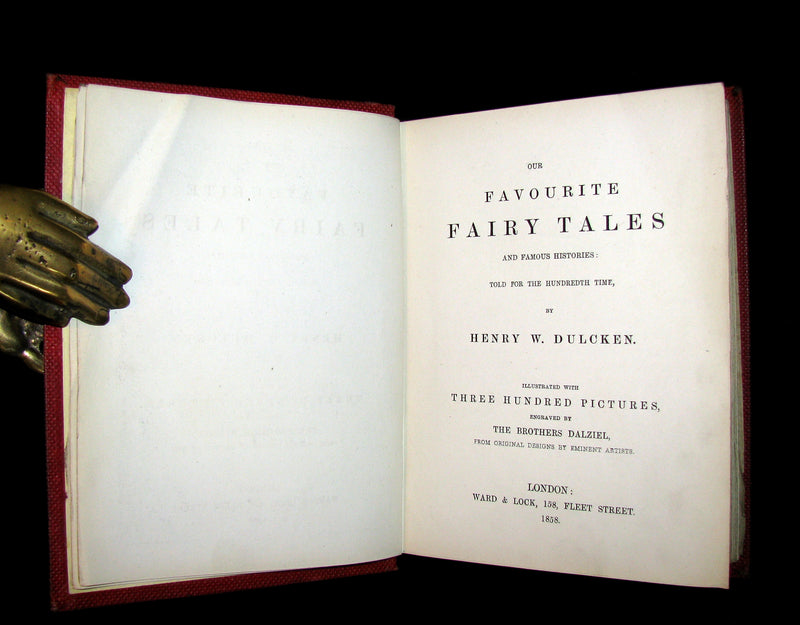 1858 Scarce First Edition - Our Favourite Fairy Tales with 300 illustrations by the Brothers Dalziel.