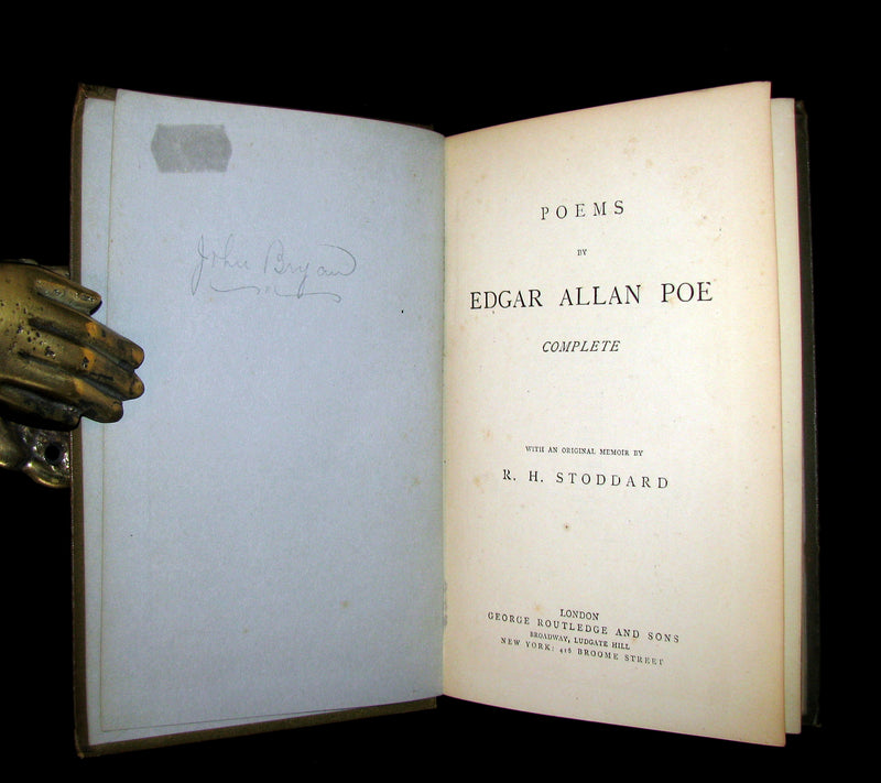 1890 Rare Victorian Book - Complete Poems by Edgar Allan POE (The Raven, Lenore, Ulalume, ...)