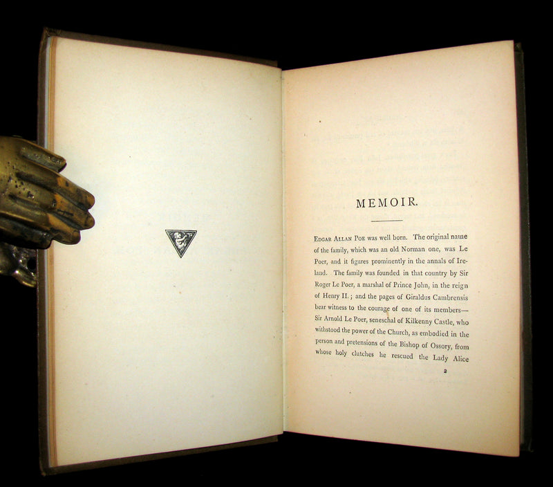 1890 Rare Victorian Book - Complete Poems by Edgar Allan POE (The Raven, Lenore, Ulalume, ...)