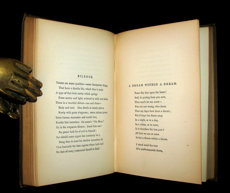 1890 Rare Victorian Book - Complete Poems by Edgar Allan POE (The Raven, Lenore, Ulalume, ...)
