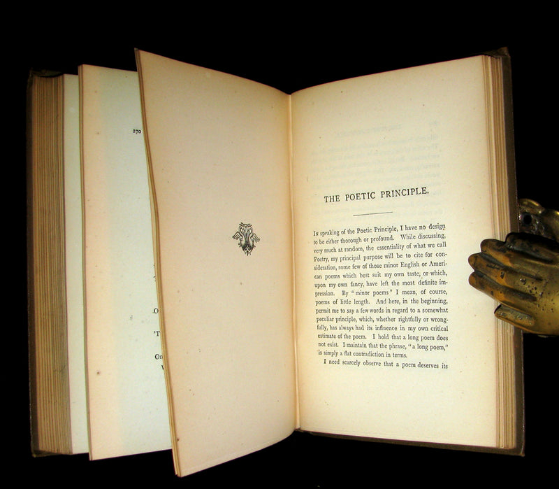 1890 Rare Victorian Book - Complete Poems by Edgar Allan POE (The Raven, Lenore, Ulalume, ...)