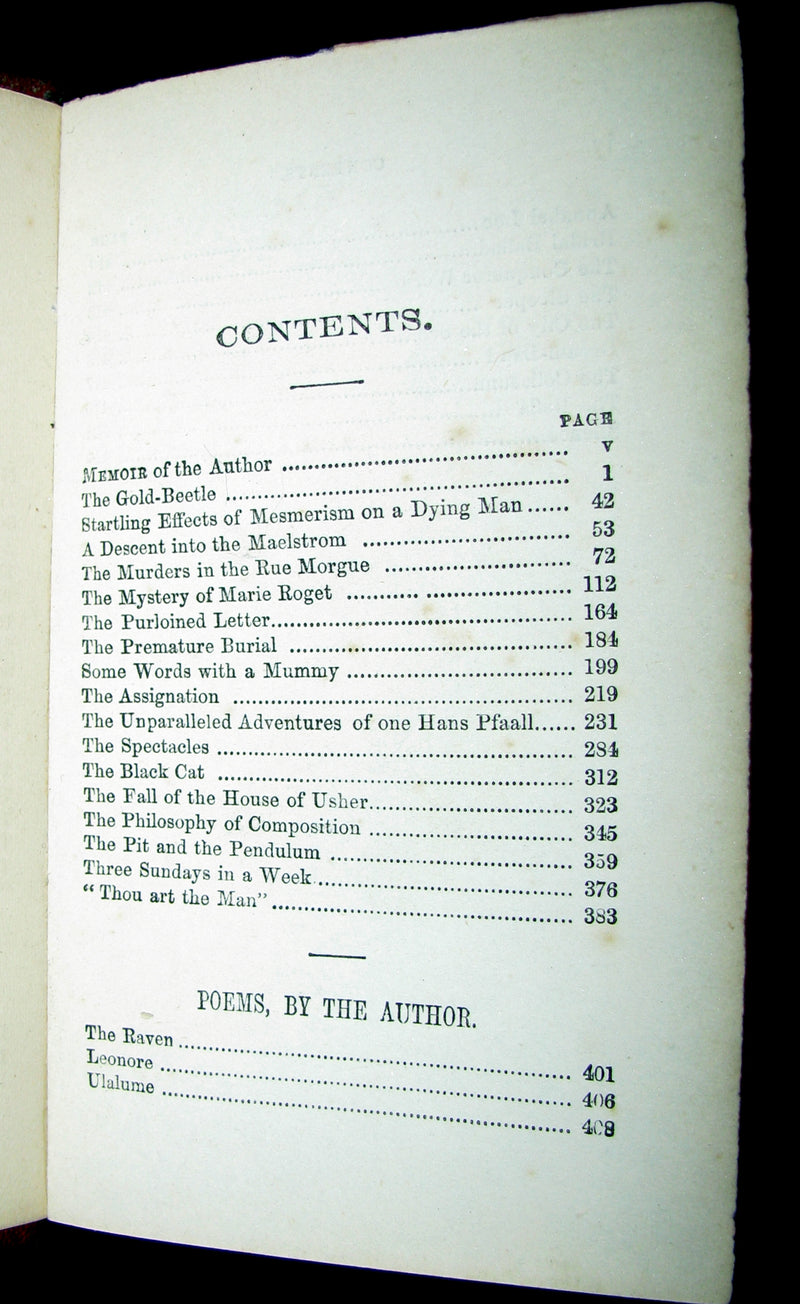 1864 Scarce Book - Edgar Allan POE  - Tales of Mystery and Imagination.