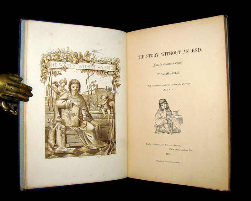 1868 Scarce 1st ED Book - The Story Without An End by Sarah Austin Illustrated by Eleanor Vere Boyle.