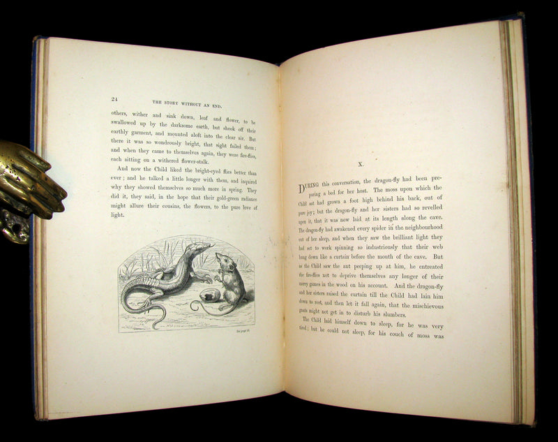 1868 Scarce 1st ED Book - The Story Without An End by Sarah Austin Illustrated by Eleanor Vere Boyle.