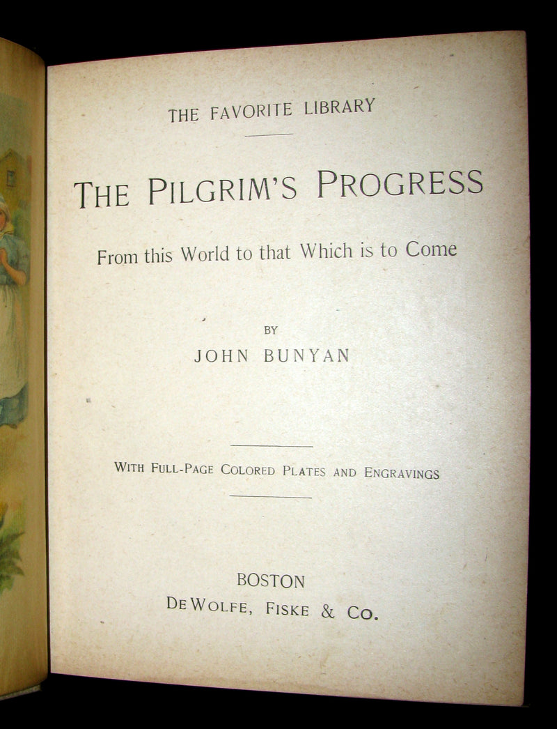 1900 Rare Book - The Pilgrim's Progress from This World to That Which is to Come by John Bunyan