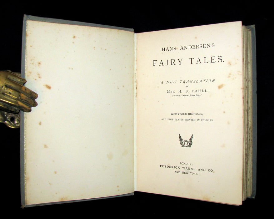 1890 Rare Victorian Book -  Hans ANDERSEN'S FAIRY TALES illustrated.