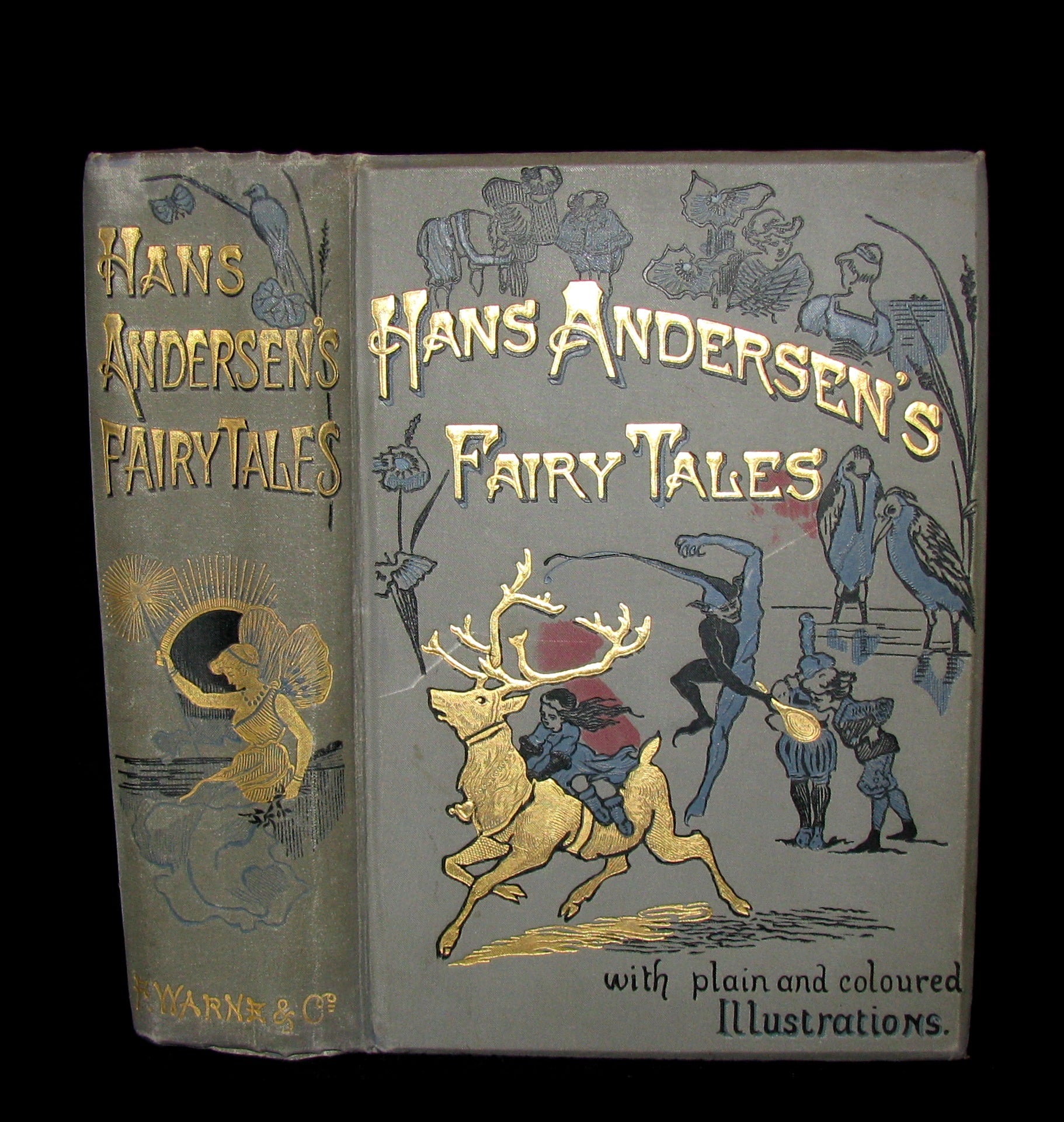 1890 Rare Victorian Book - Hans ANDERSEN'S FAIRY TALES illustrated
