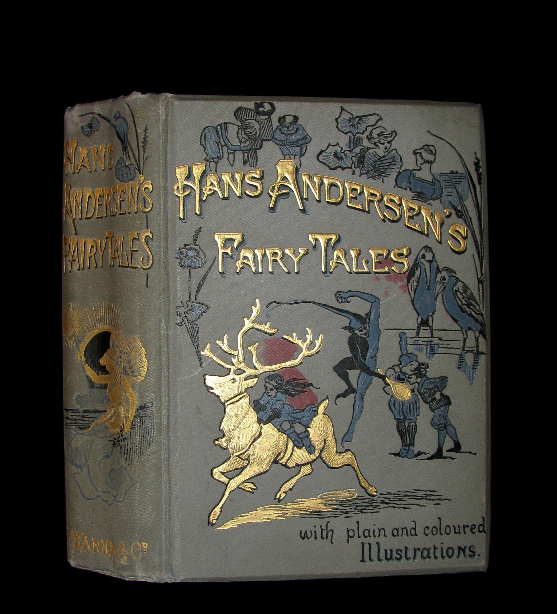 1890 Rare Victorian Book - Hans ANDERSEN'S FAIRY TALES illustrated