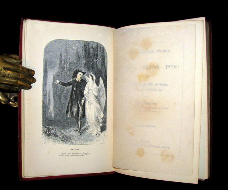 1852 Rare Book - The Poetical Works of EDGAR ALLAN POE with A Notice of his Life.