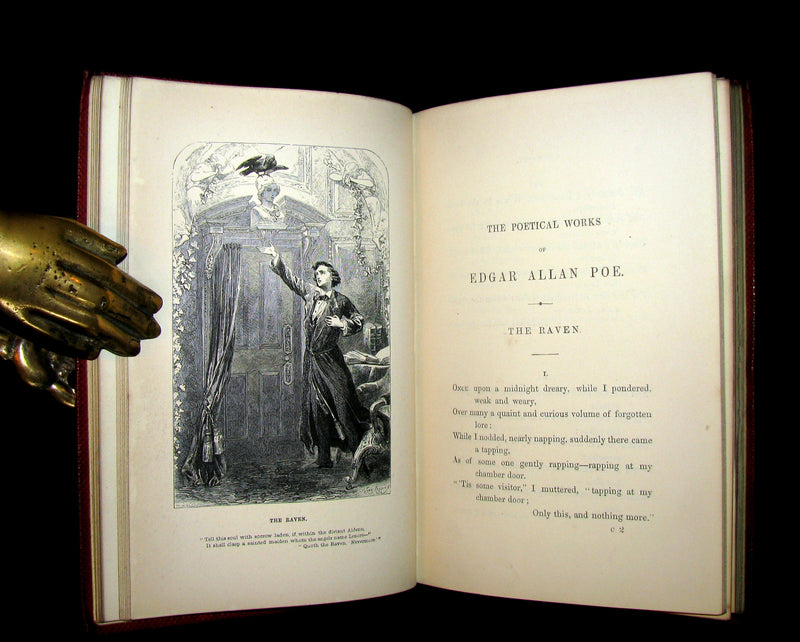 1852 Rare Book - The Poetical Works of EDGAR ALLAN POE with A Notice of his Life.