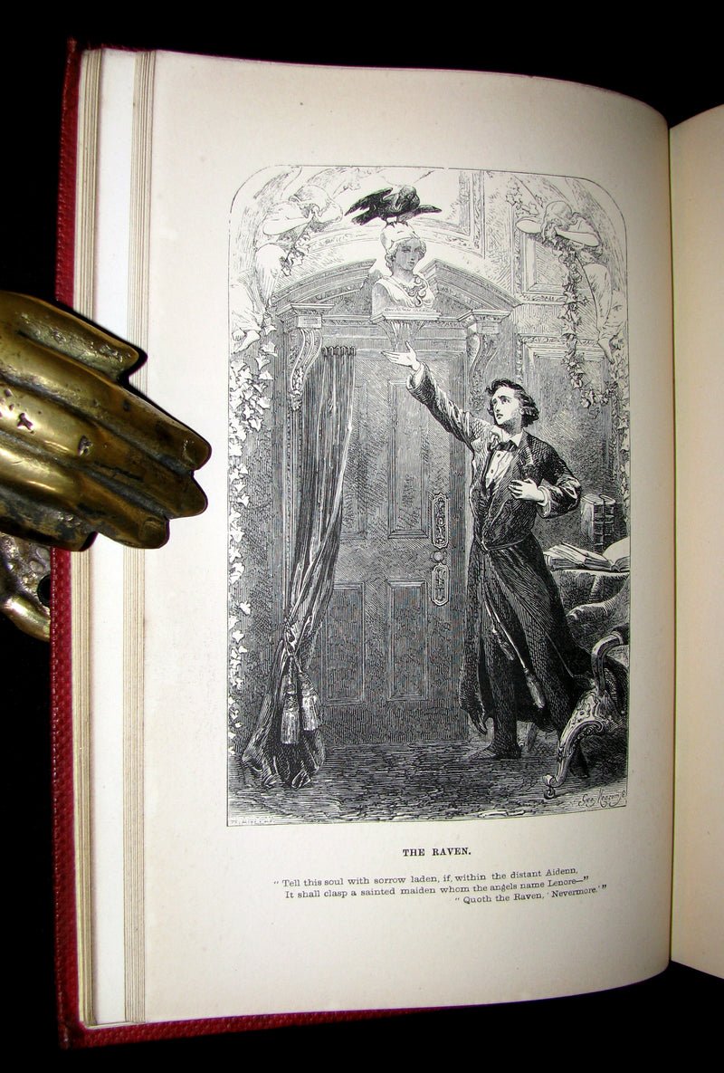 1852 Rare Book - The Poetical Works of EDGAR ALLAN POE with A Notice of his Life.