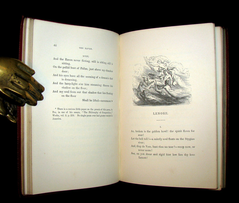 1852 Rare Book - The Poetical Works of EDGAR ALLAN POE with A Notice of his Life.