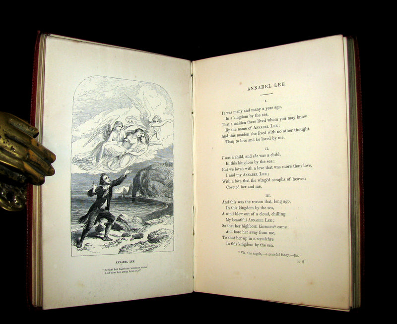 1852 Rare Book - The Poetical Works of EDGAR ALLAN POE with A Notice of his Life.
