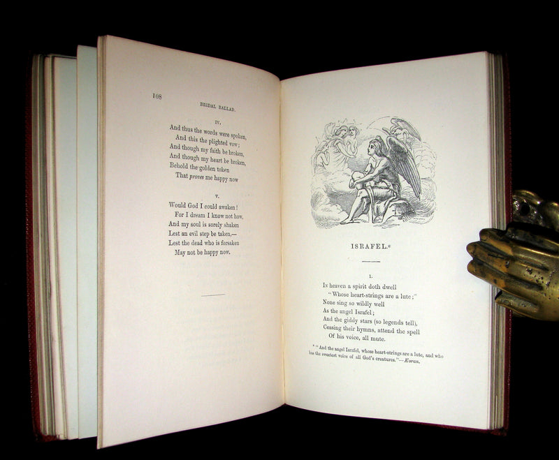 1852 Rare Book - The Poetical Works of EDGAR ALLAN POE with A Notice of his Life.