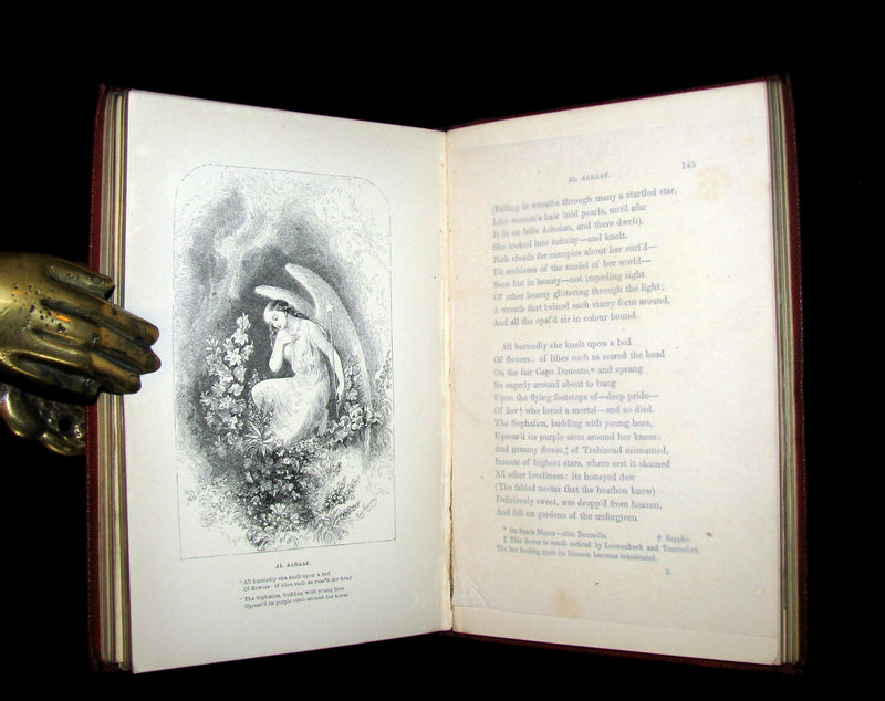1852 Rare Book - The Poetical Works of EDGAR ALLAN POE with A Notice of his Life.