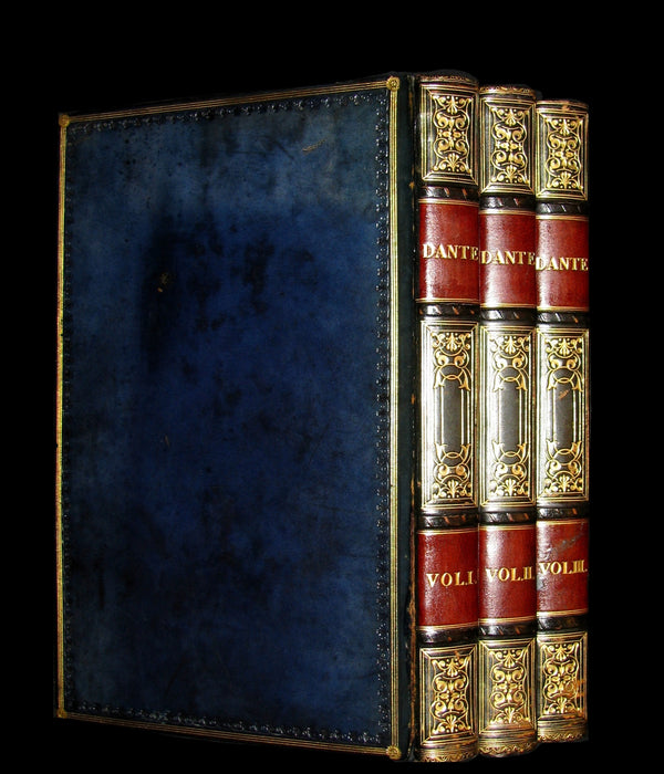 1828 Rare Italian Book set - La Divina Commedia - DANTE ALIGHIERI - Divine Comedy.