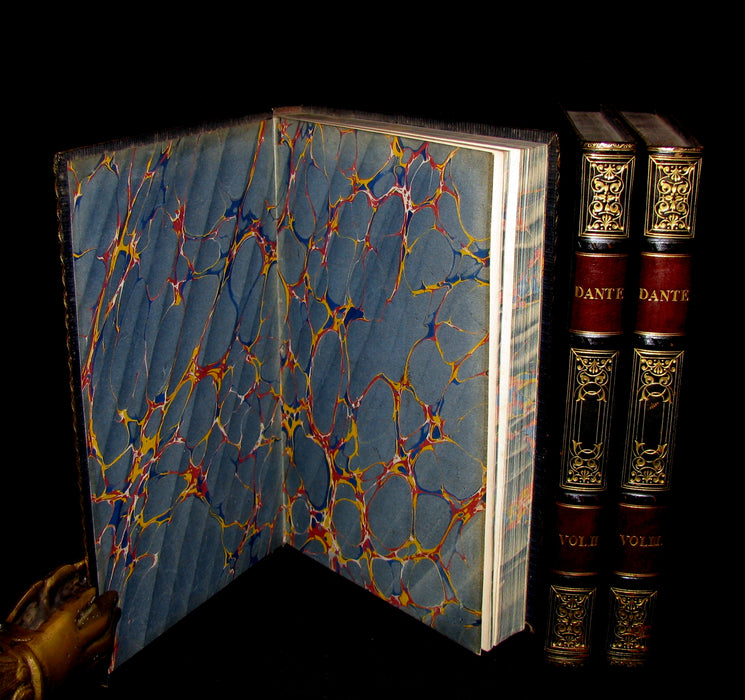 1828 Rare Italian Book set - La Divina Commedia - DANTE ALIGHIERI - Divine Comedy.